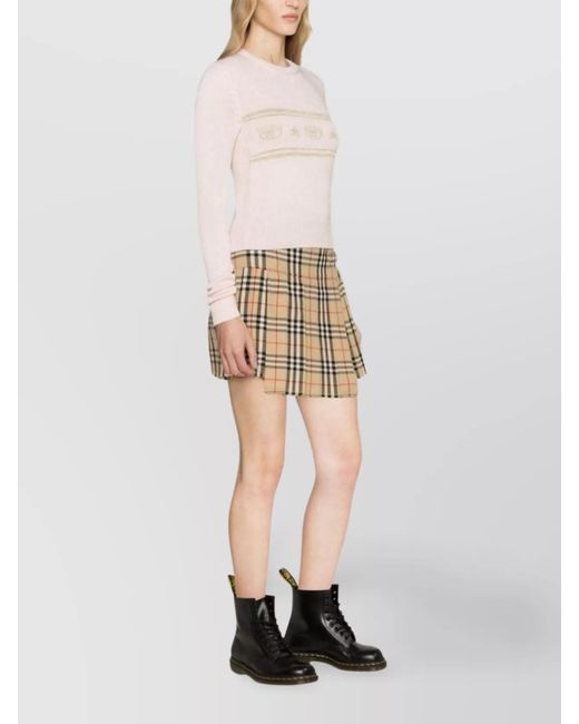 Chiara Ferragni Pink Knitwear With Embroidered Detail And Ribbed Cuffs