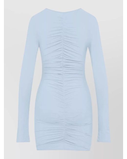 LaRevêche Blue Lillibet Sky Ruched Mini Dress