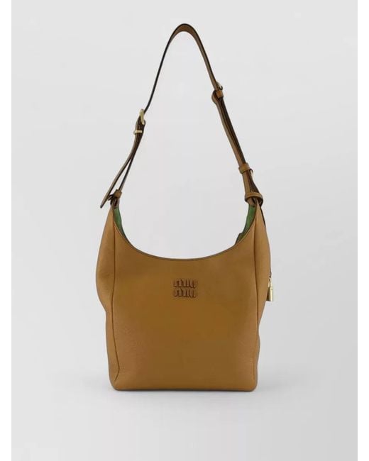Miu Miu White Calf Leather Shoulder Bag
