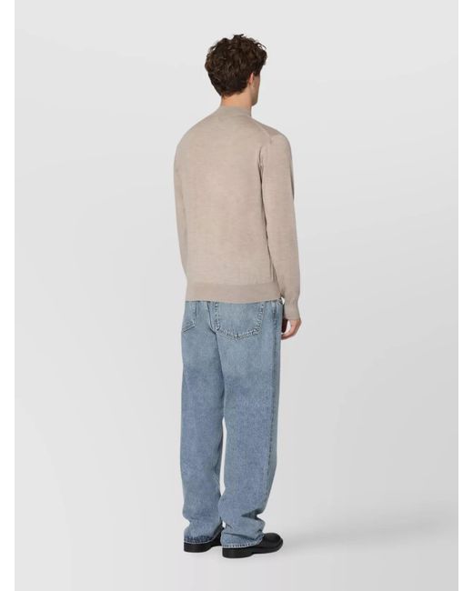 Bottega Veneta White Cashmere Crew-Neck Sweater for men