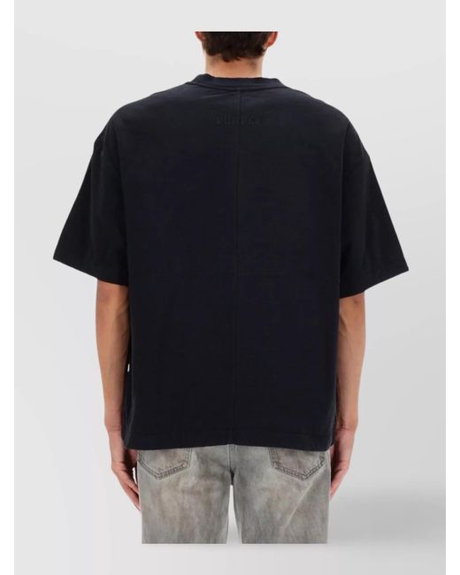 Purple Brand Black Graphic Relaxed Fit T-Shirt With Short Sleeves for men