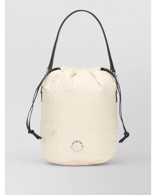 Moncler Natural Quilted Bucket Bag Structured Daily Style