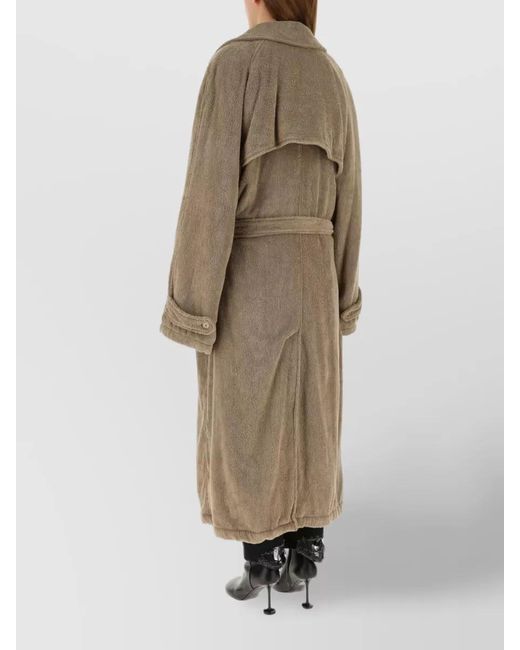 Balenciaga Natural Cotton Trench Coat