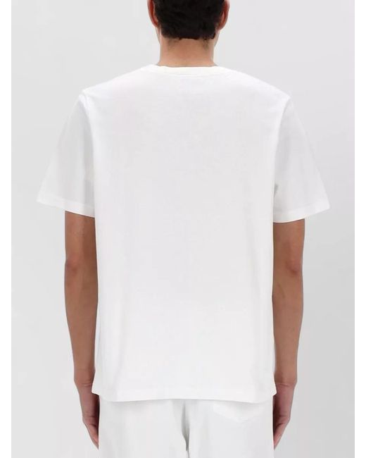 Casablanca White Short Sleeve Crew Neck Graphic T Shirt for men
