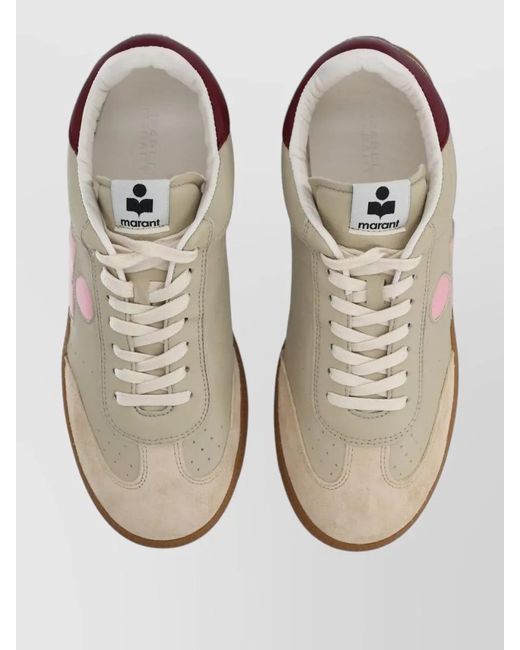 Isabel Marant White Leather Low-Top Sneakers