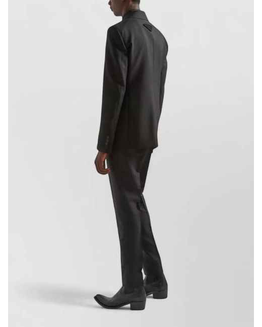 Prada Black Slim Fit Single Breasted Tailoring Jacket for men