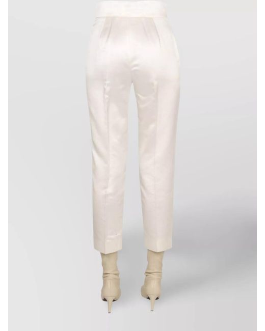 Max Mara White Cropped Trousers