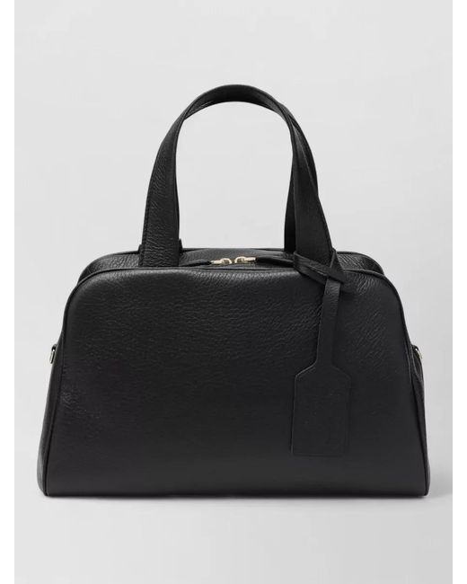 Prada Black Shoulder Bag Textured Finish Top Handles
