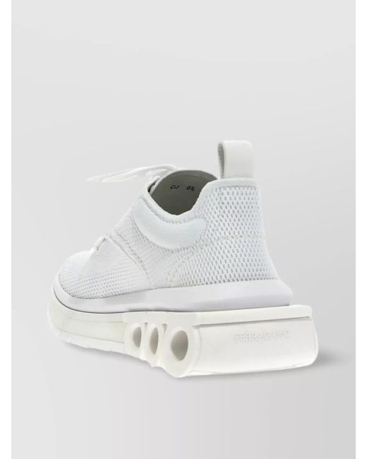 Ferragamo White Low-Top Sneakers