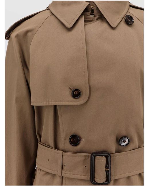 Burberry Natural Cotton Long Double-Breasted Trench Coat for men