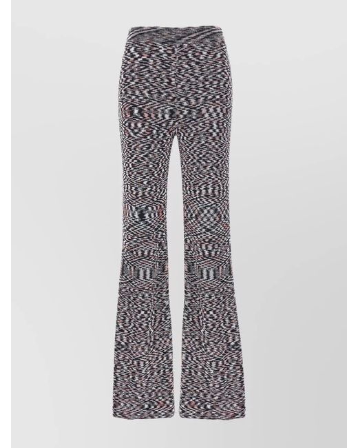Missoni Gray Patterned Flared Trousers