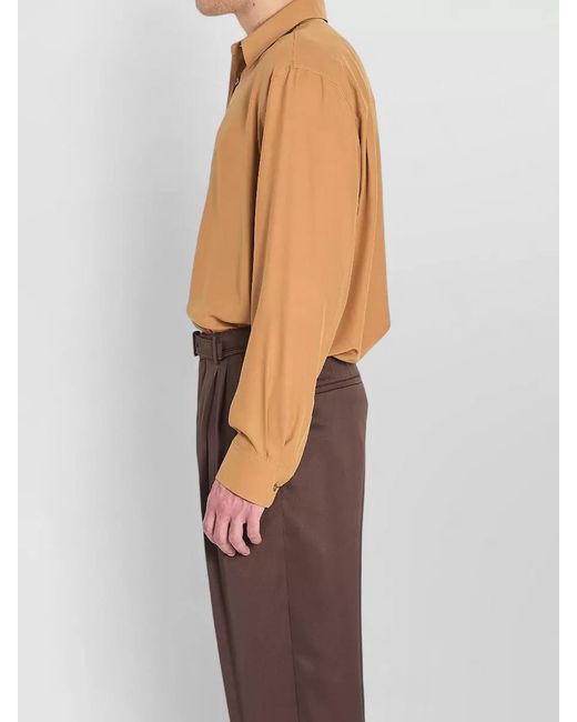 Saint Laurent Multicolor Silk Loose-Fit Long-Sleeve Shirt for men