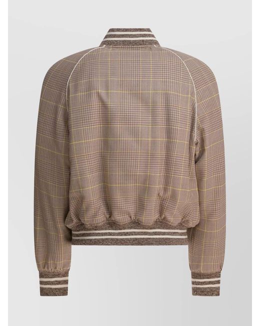 McQueen Natural Wool Bomber Jacket for men