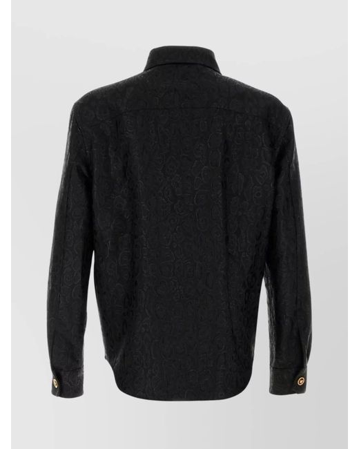 Versace Black Jacquard Shirt for men