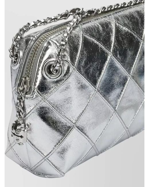 Tory Burch Gray Fleming Leather Cross-Body Bag