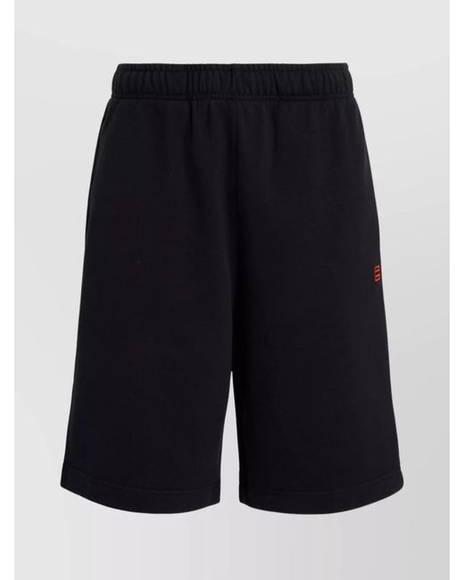 Ambush Black Cotton Bermuda Shorts for men