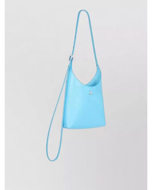Courreges Blue Melt Small Leather Tote Shoulder Bag