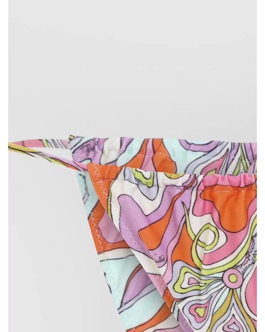 Emilio Pucci Pink Low Rise Tie Side Bikini Bottoms