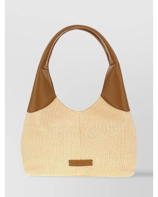 THEMOIRÈ Natural Straw Shoulder Bag