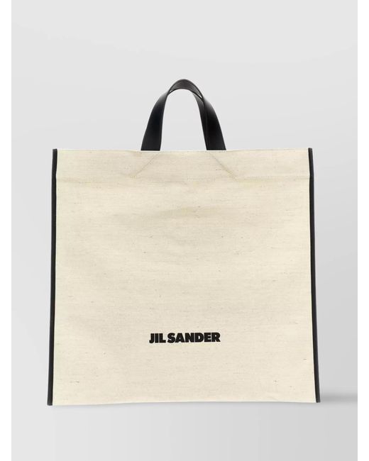 Jil Sander Natural Market Tote Jute Tote Bag