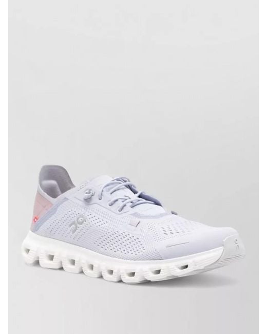 On Shoes White Cloud 6 Coast Sneakers Round Toe