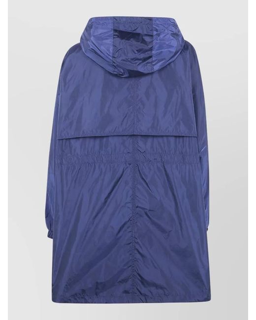 Semicouture Blue Nylon Puffer Jacket