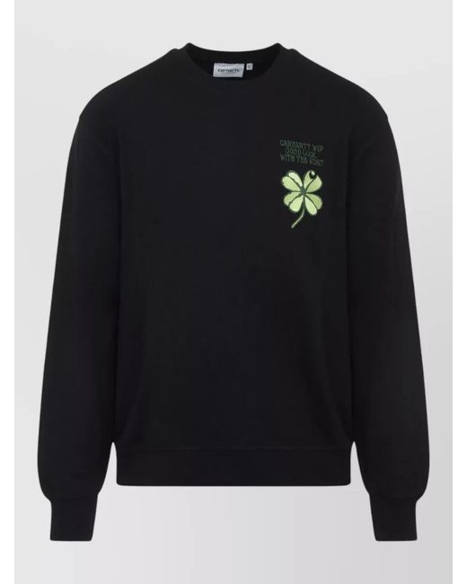 Carhartt Blue Cotton Graphic-Print Loose-Fit Sweatshirt for men