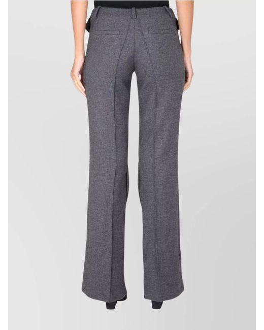 The Mannei Gray Wool Tailored Trousers