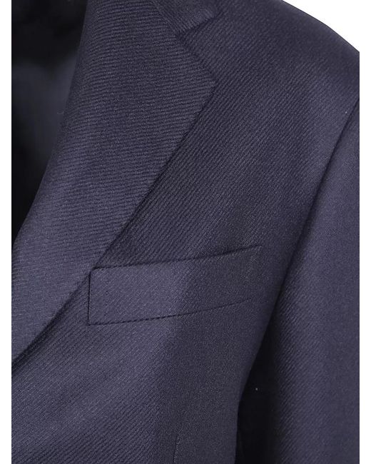 Tagliatore Blue Virgin Wool Single-Breasted Suit Jacket