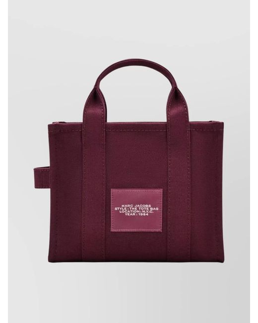 Marc Jacobs Purple Small Canvas Tote Bag With Adjustable Strap