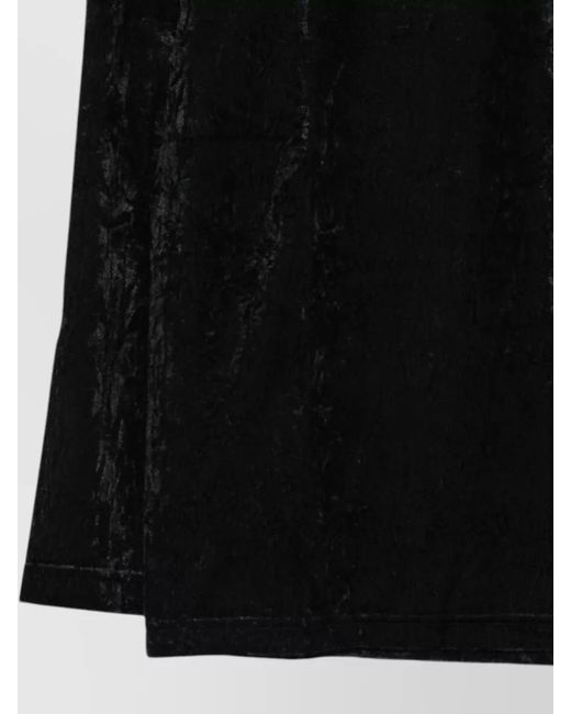 Comme des Garçons Black Crinkled Short-Sleeve Round-Neck Top