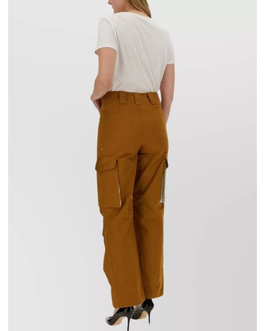 Rabanne Brown Cotton Wide-Leg Trousers