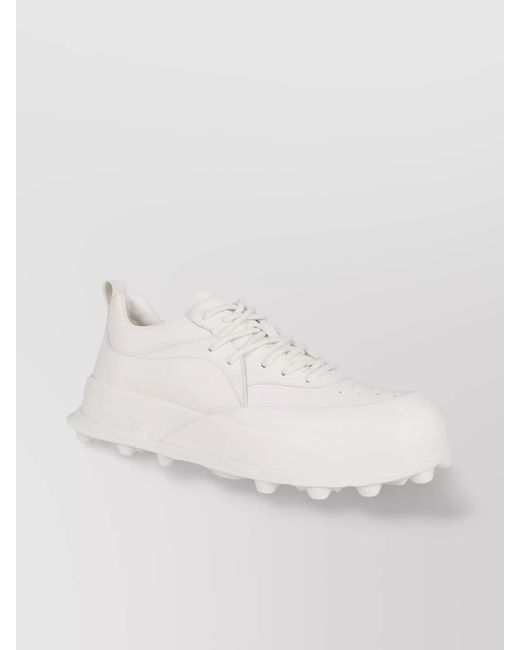 Jil Sander Natural Leather Low-Top Sneakers for men