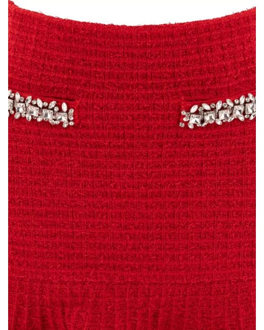 Self-Portrait Textured Knit Mini Skirt