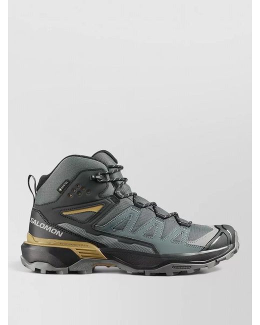 Salomon Gray Silk Lace Boots