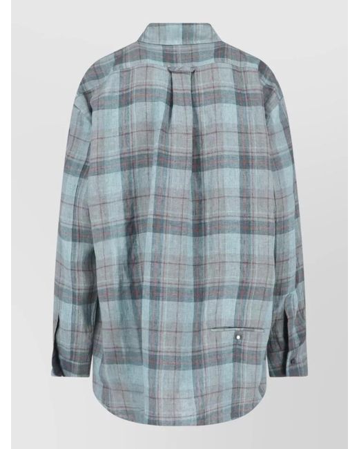 Magliano Blue Long Sleeve Shirt Button Cuffs Chest Pocket