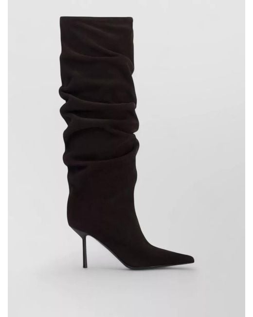 Le Silla Black Knee High Ankle Boots Pointed Toe