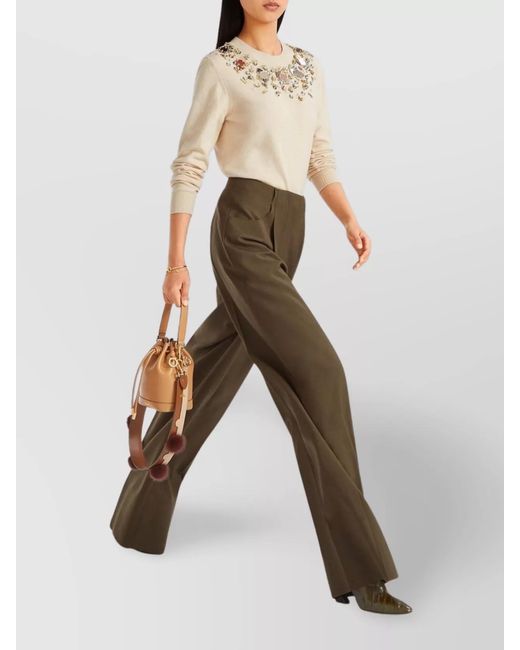 Fendi Natural Cashmere Wool Jumper