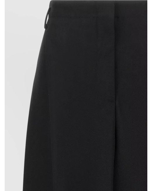 Jacquemus Black Virgin Wool Wide-Leg Cropped Suit Trousers