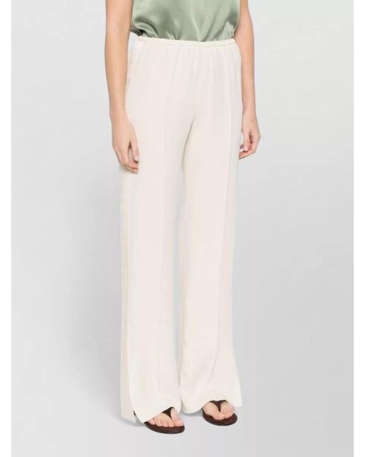 Forte_forte Natural Side Stripe Wide-Leg Trousers