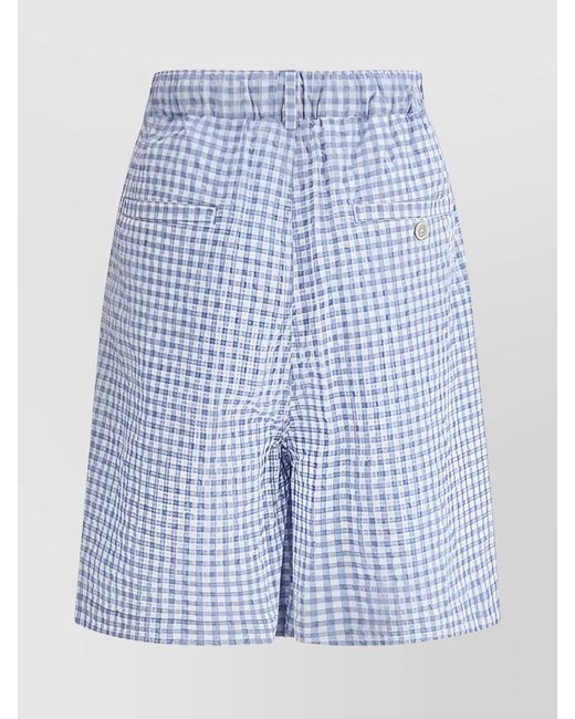 Marni Blue Checked Bermuda Shorts for men