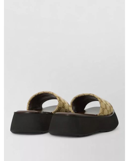 Gucci Black Platform Slides