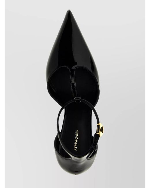 Ferragamo White Leather Odette Pumps