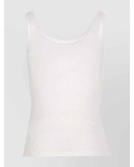 Chloé White Slim-Fit Logo Tank Top