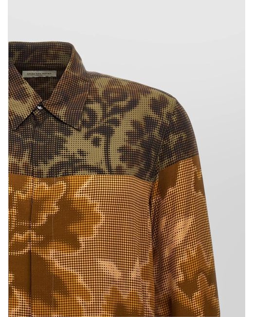 Dries Van Noten Brown Viscose Carvies 9080 Shirt for men