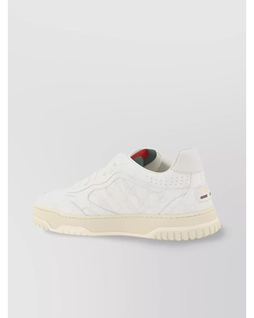 Gucci Natural Coated Canvas Low-Top Sneakers