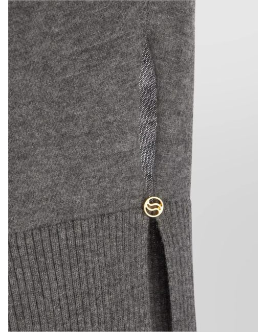 Stella McCartney Gray Virgin Wool Ribbed Crew-Neck Loose-Fit Jumper