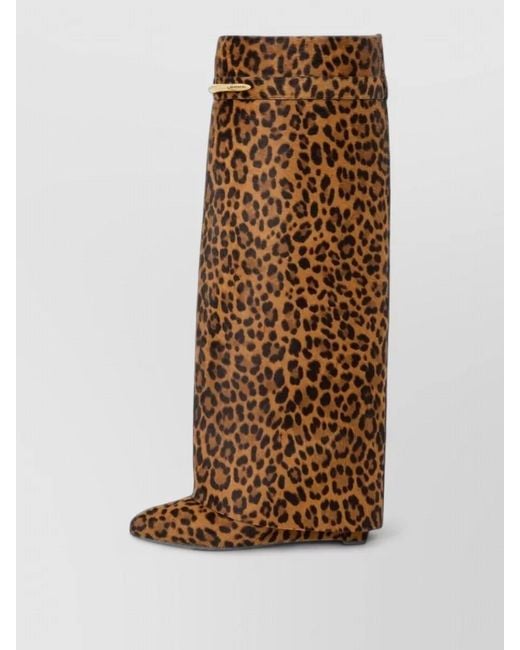 Givenchy Brown Leopard-Print Ankle Boots
