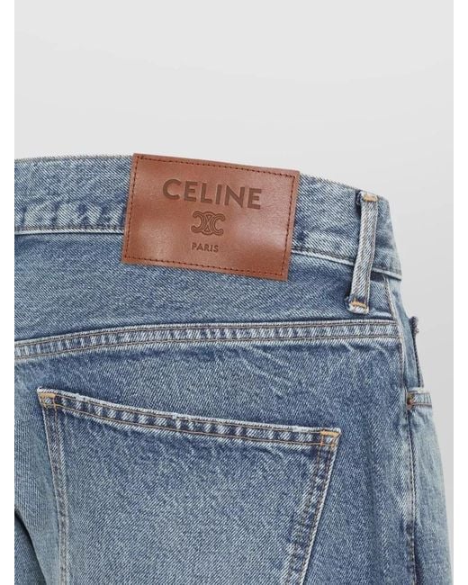 Céline Blue Wesley Jeans Faded Wash Belt Loops for men