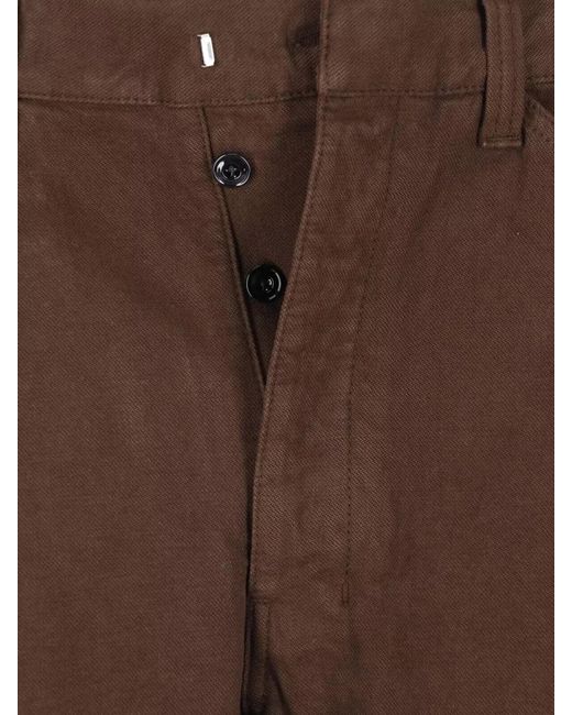 Lemaire Brown Straight-Leg Trousers for men